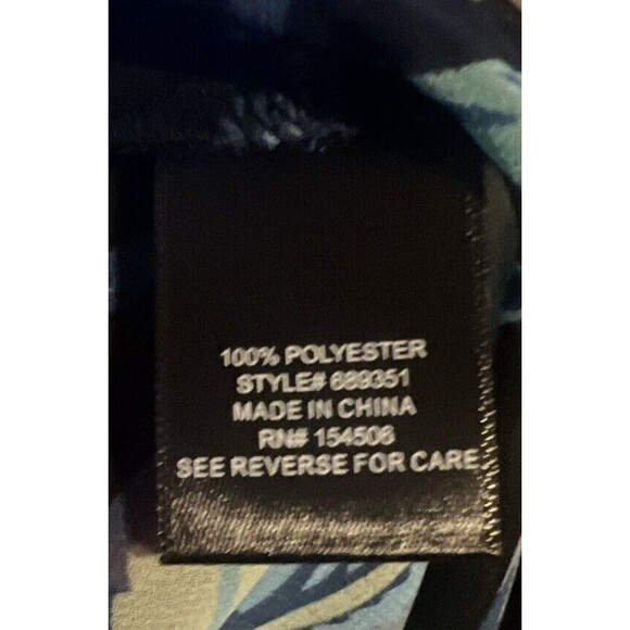 Colleen Lopez Blouse Womens Small Blue Floral Sheer Kimono Flowy Summer Vacation - Picture 13 of 14